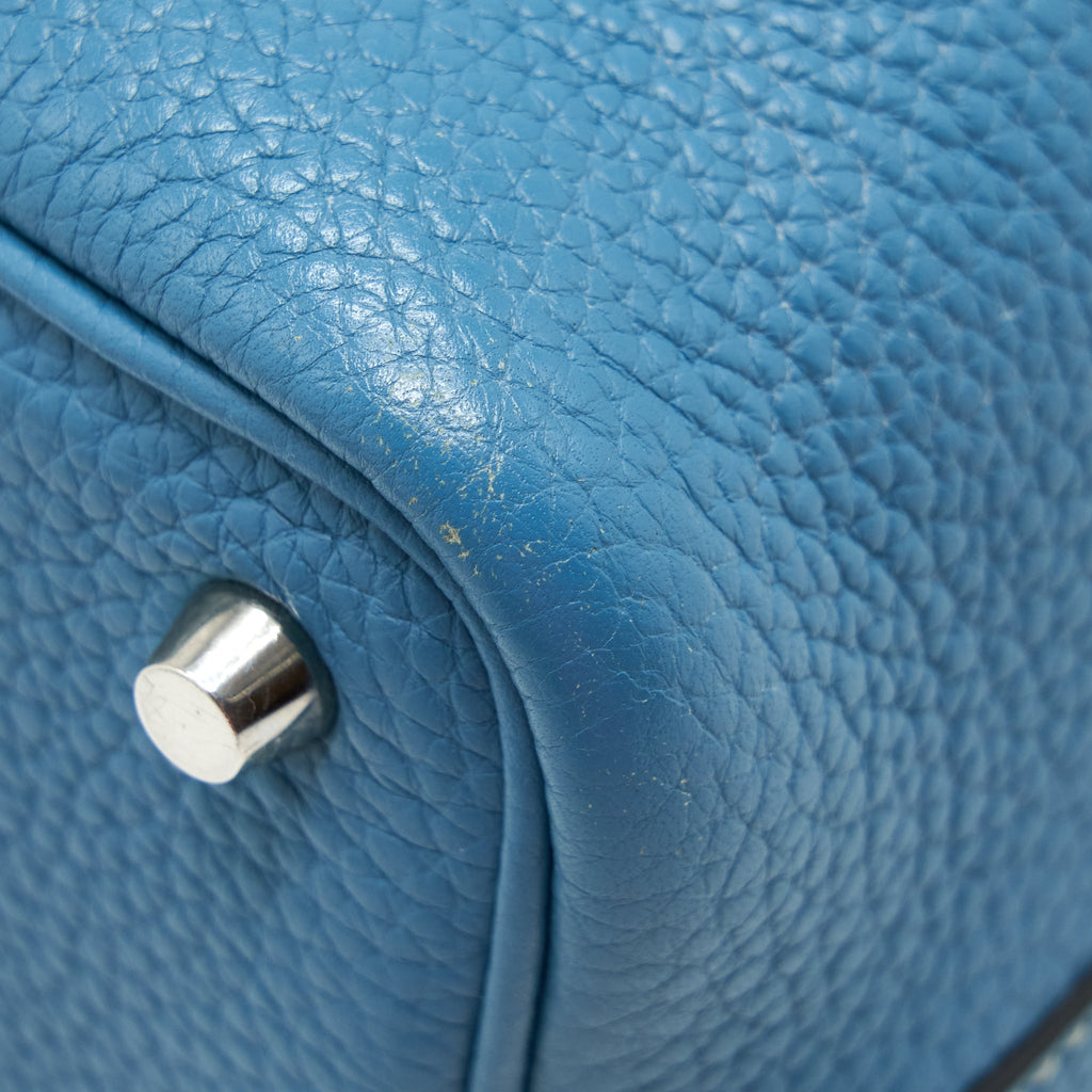 HERMES PICOTIN 18 LOCK BAG CLEMENCE BLUE JEANS SHW