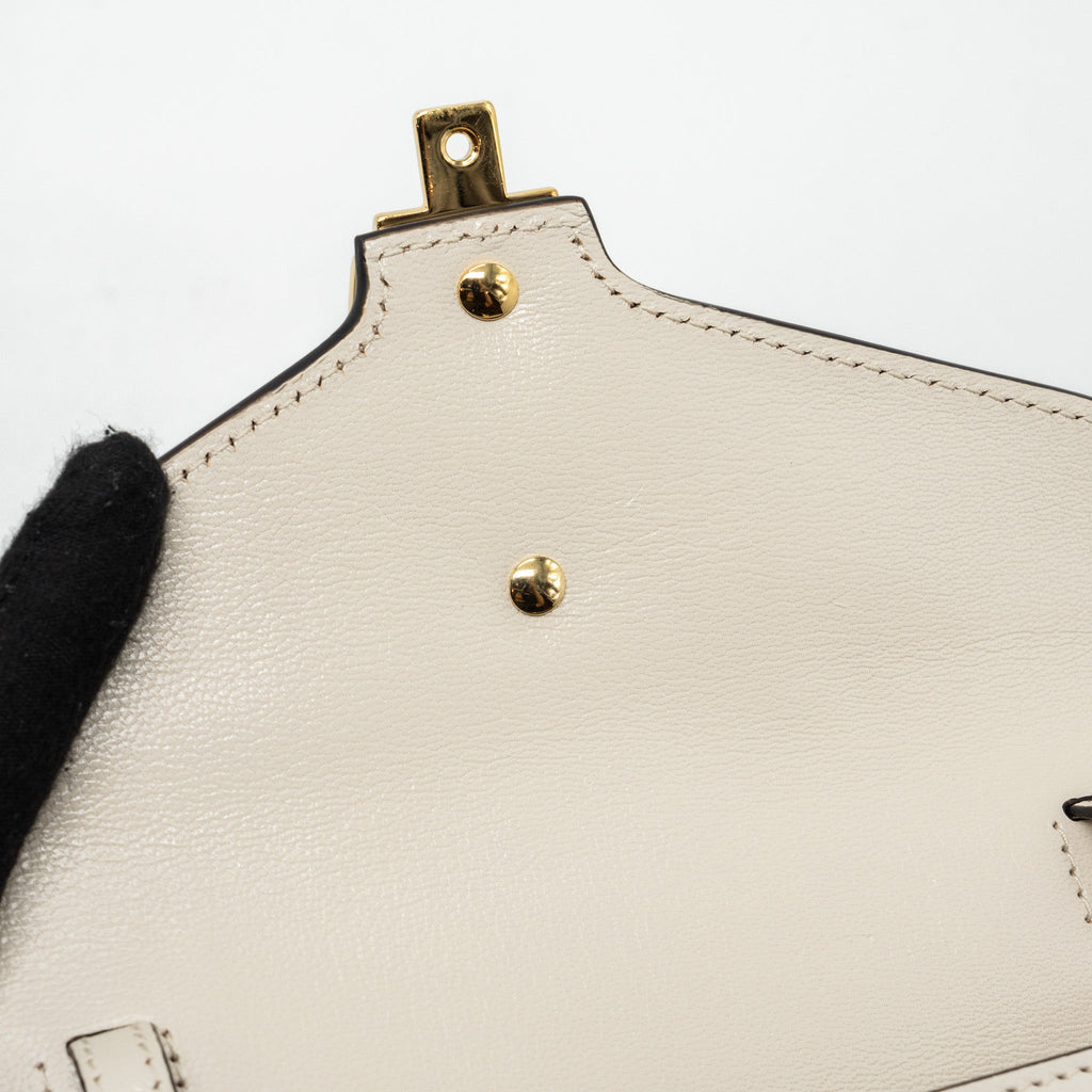 GUCCI SYLVIE TOP HANDLE BAG LIMITED EDITION LEATHER WHITE GHW