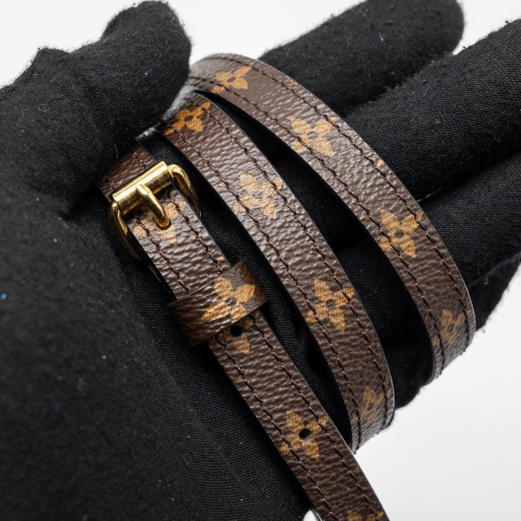 LOUIS VUITTON VERTICAL TRUNK POCHETTE WITH CHAIN MONOGRAM REVERSE CANVAS GHW