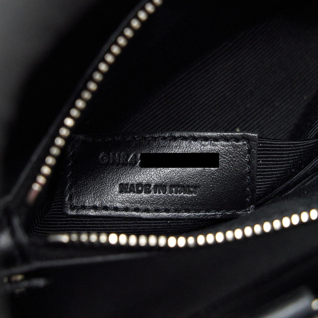 SAINT LAURENT SAC DE JOUR BABY IN CROC EMBOSSED LEATHER BLACK SHW