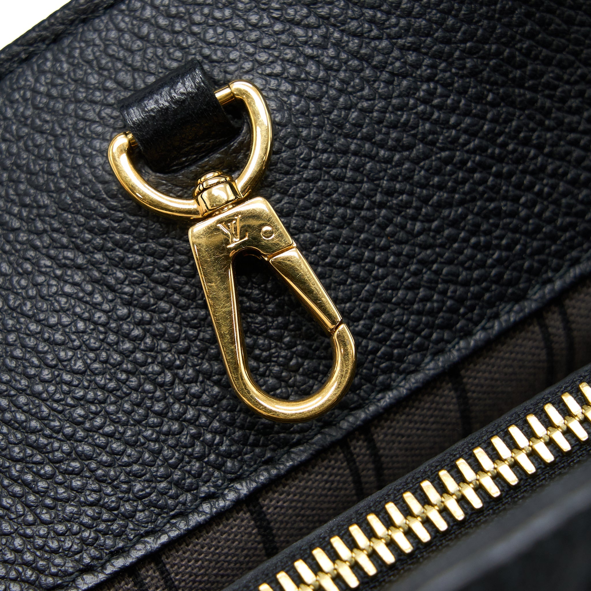 LOUIS VUITTON MONTAIGNE MM MONOGRAM EMPREINTE BLACK GHW
