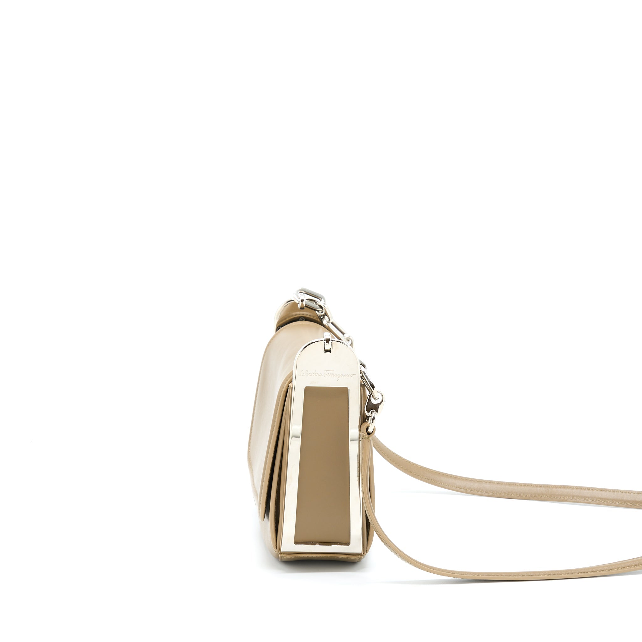 SALVATORE FERRAGAMO VINTAGE CROSSBODY BAG GREY SHW