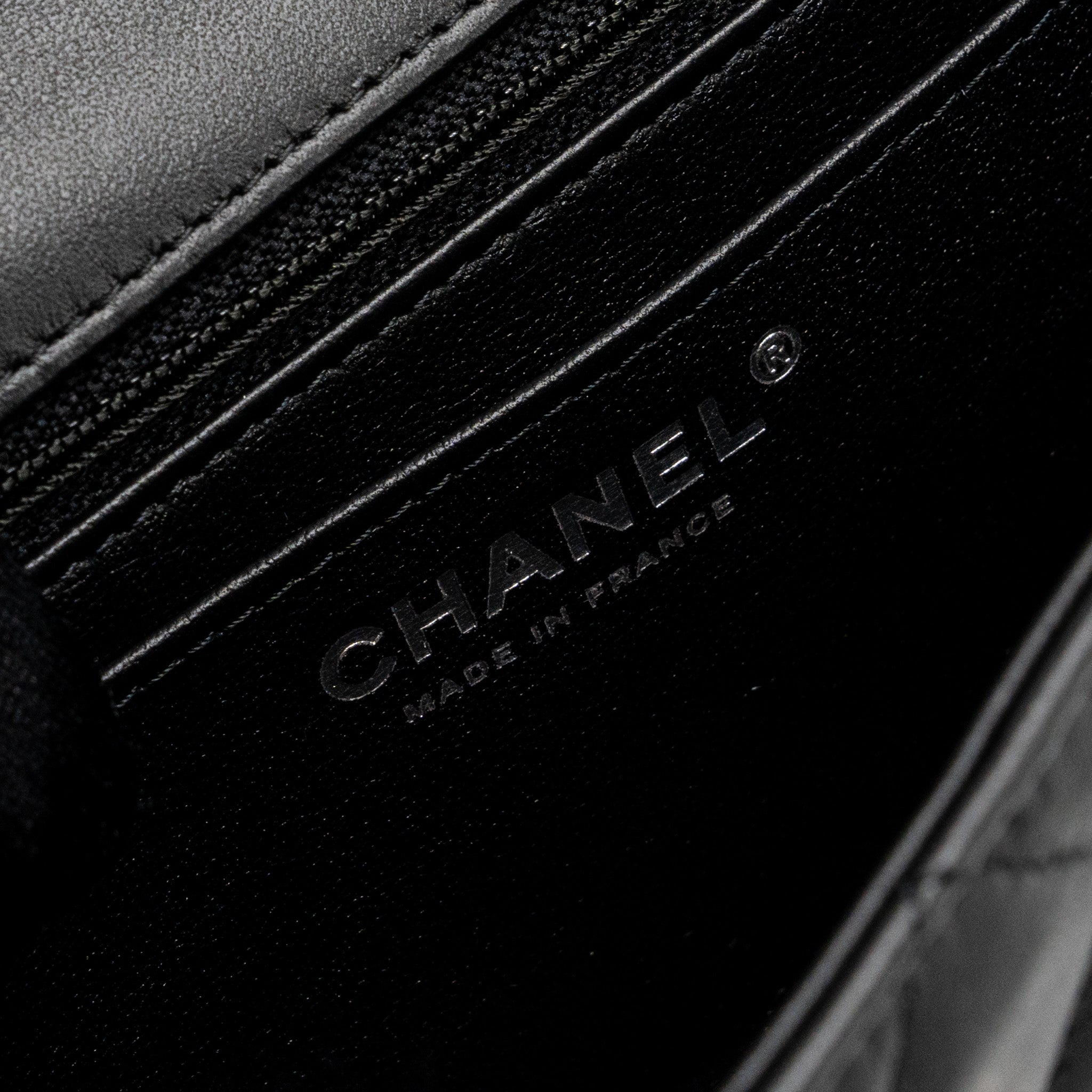 CHANEL MINI RECTANGULAR FLAP BAG LAMBSKIN BLACK SHW (MICROCHIP)