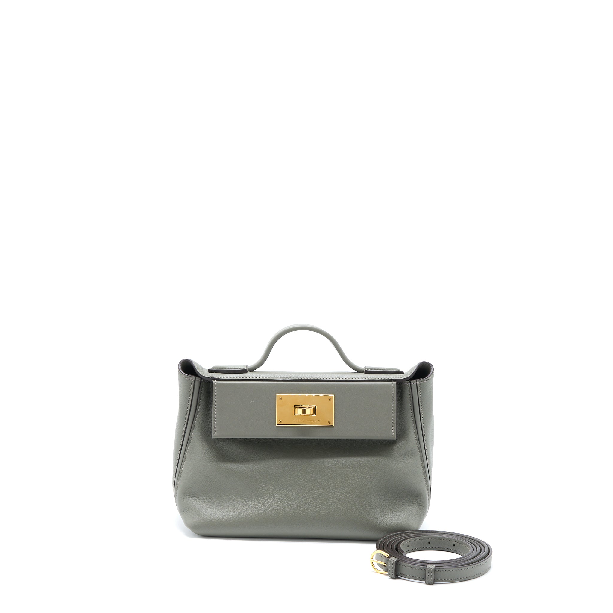 HERMES MINI 24/24 2424 - 21 BAG EVERCOLOR/SWIFT GRIS MEYER GHW