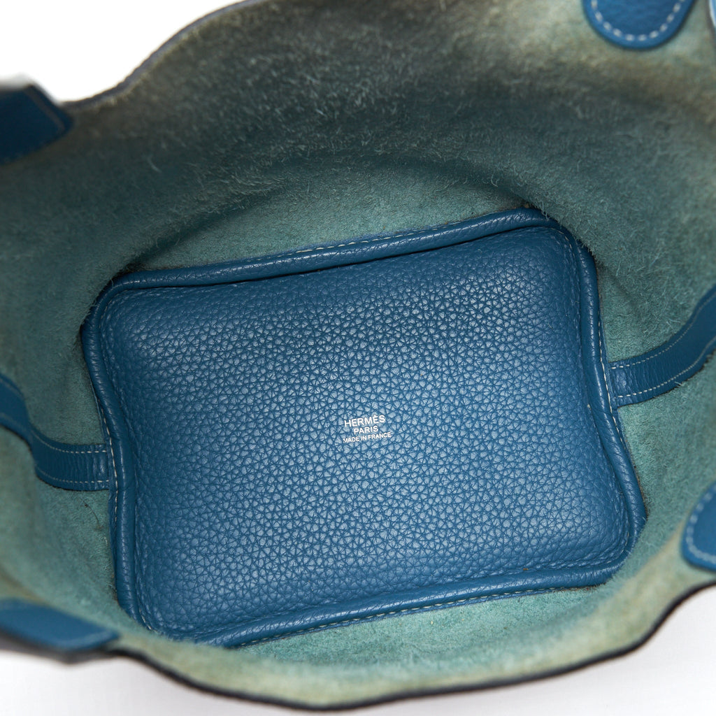 HERMES PICOTIN 18 LOCK BAG CLEMENCE BLUE JEANS SHW