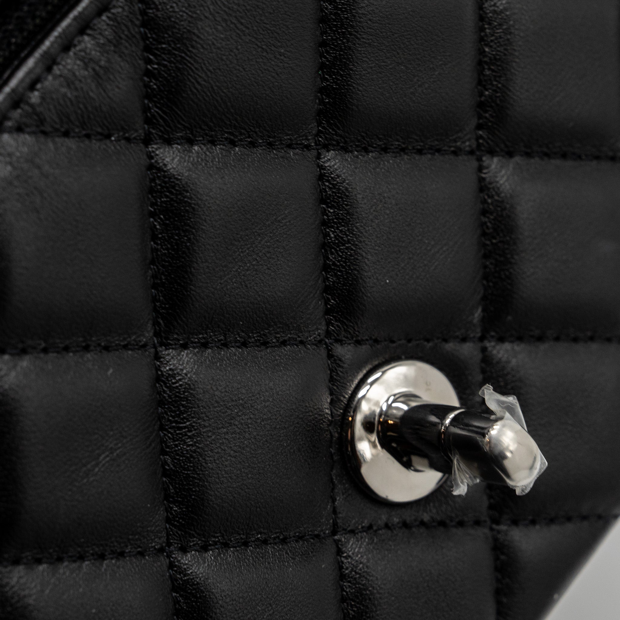 CHANEL MINI RECTANGULAR FLAP BAG LAMBSKIN BLACK SHW (MICROCHIP)