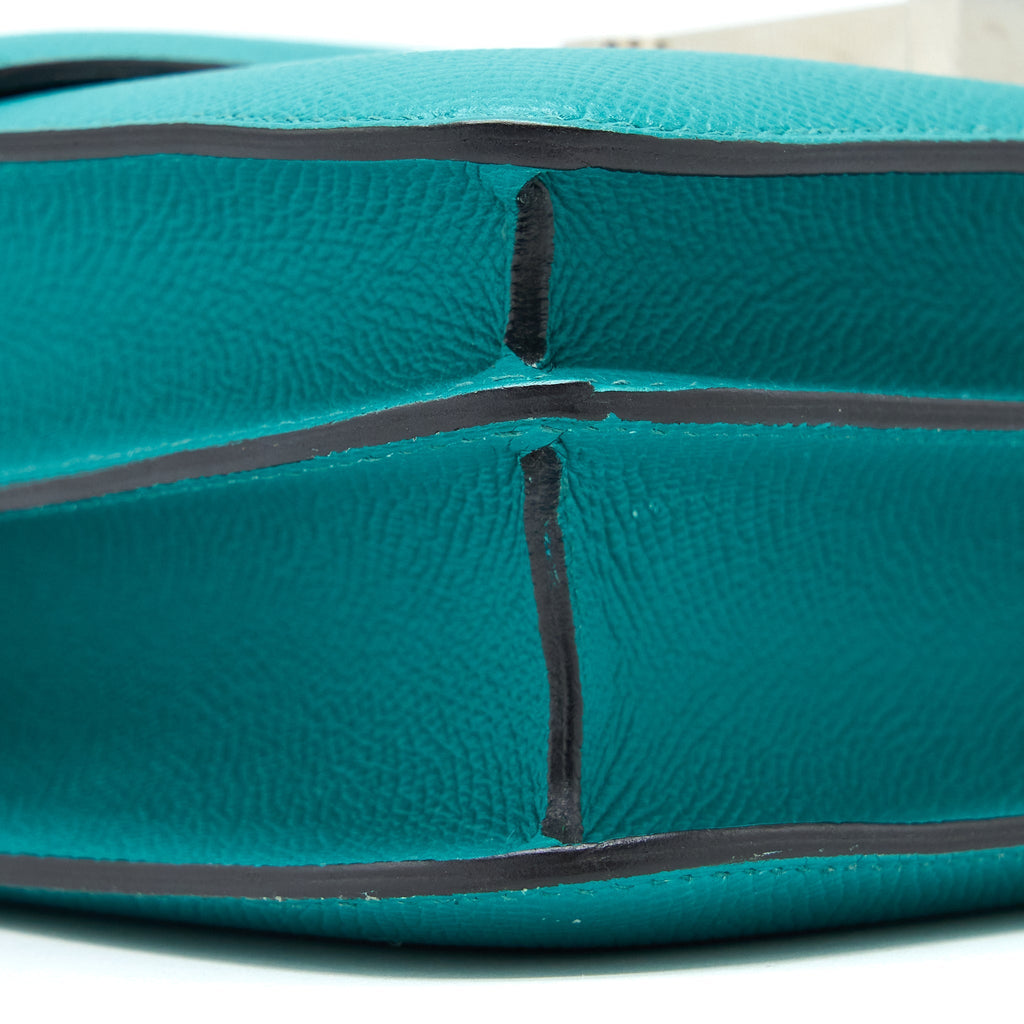HERMES CONSTANCE 24 EPSOM 7F BLUE PAON/6W MENTHE ENAMEL HARDWARE