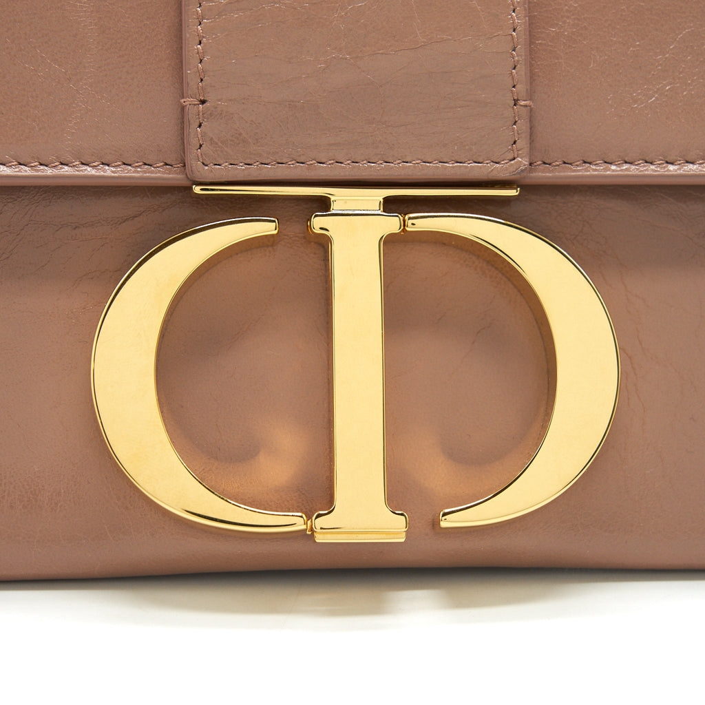 DIOR 30 MONTAIGNE LEATHER CLUTCH BAG WITH CHAIN
