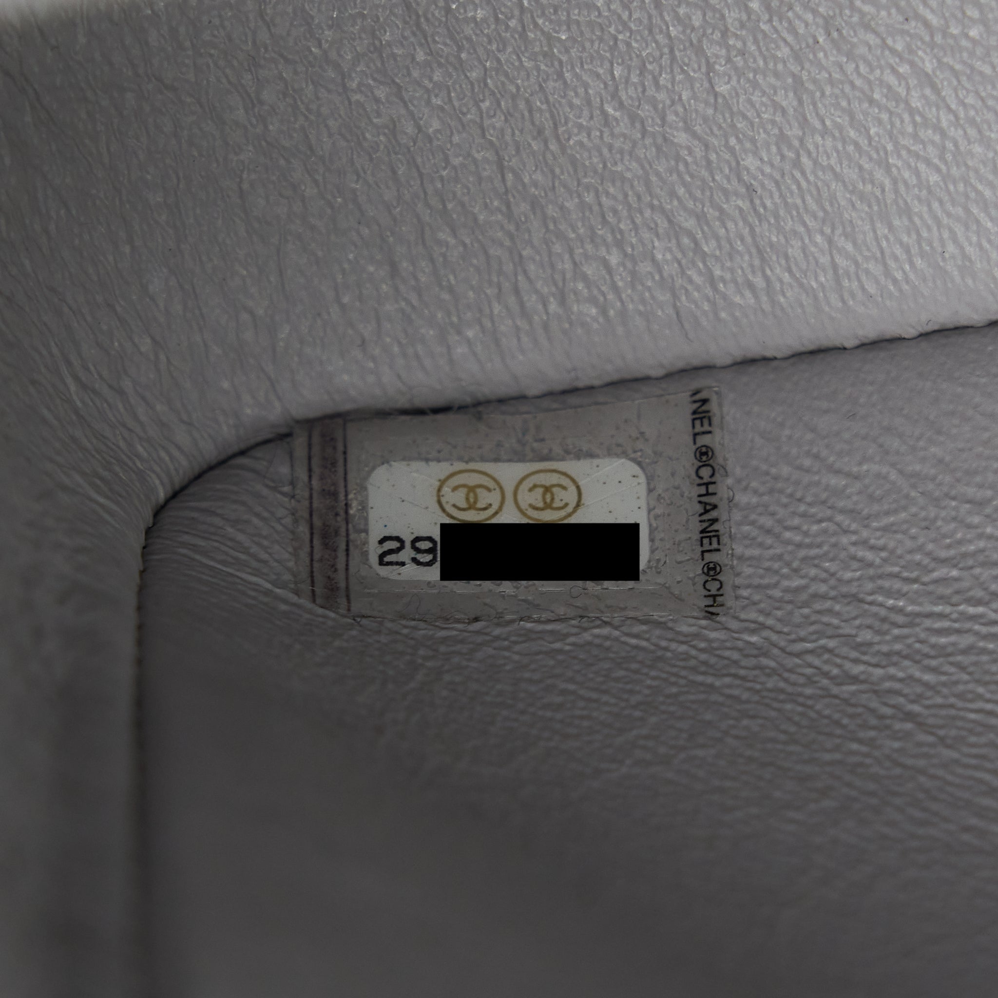 CHANEL MINI RECTANGULAR FLAP BAG LAMBSKIN LIGHT GREY SHW