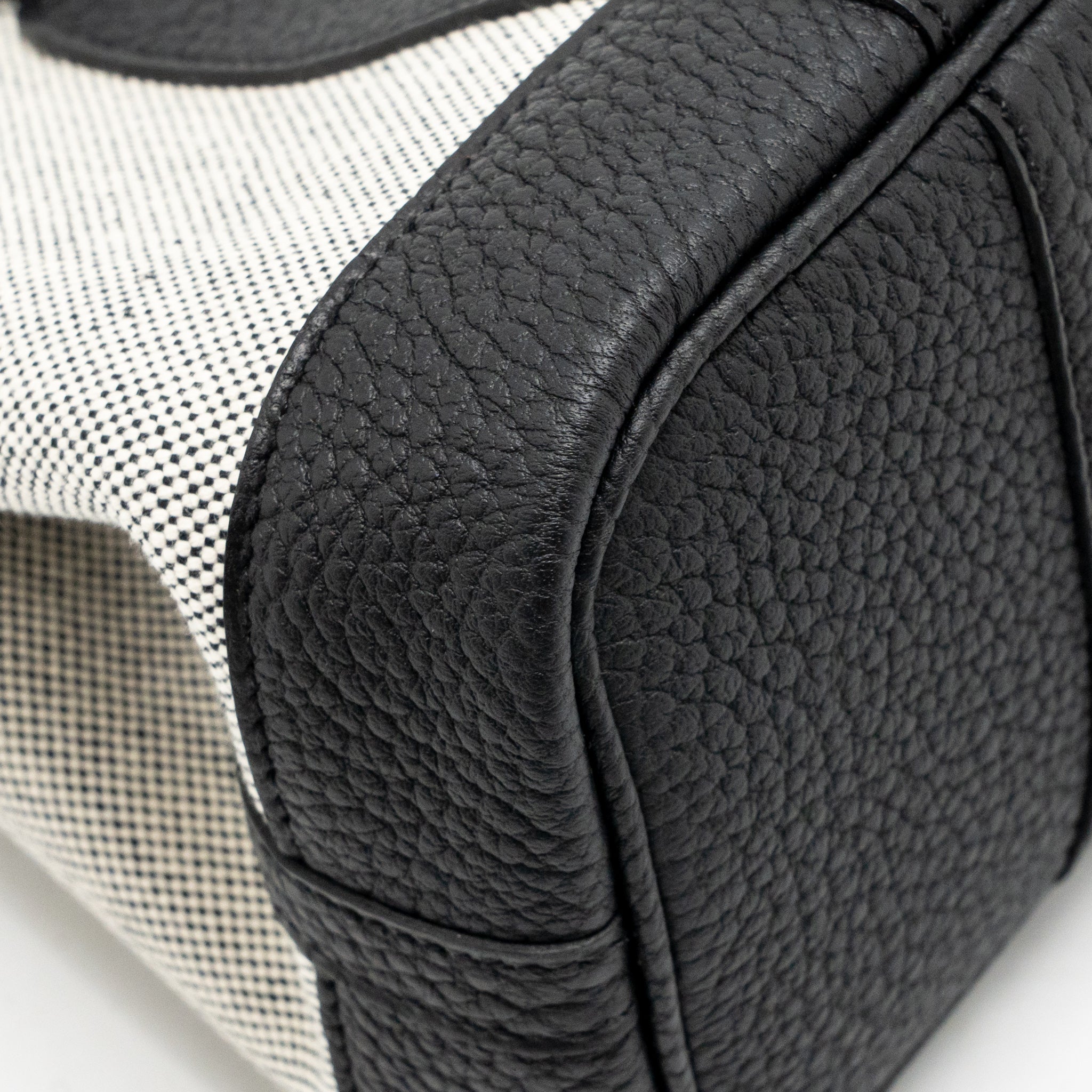 HERMES NEO GARDEN PARTY 23 NEGONDA/CANVAS ECRU/BLACK SHW