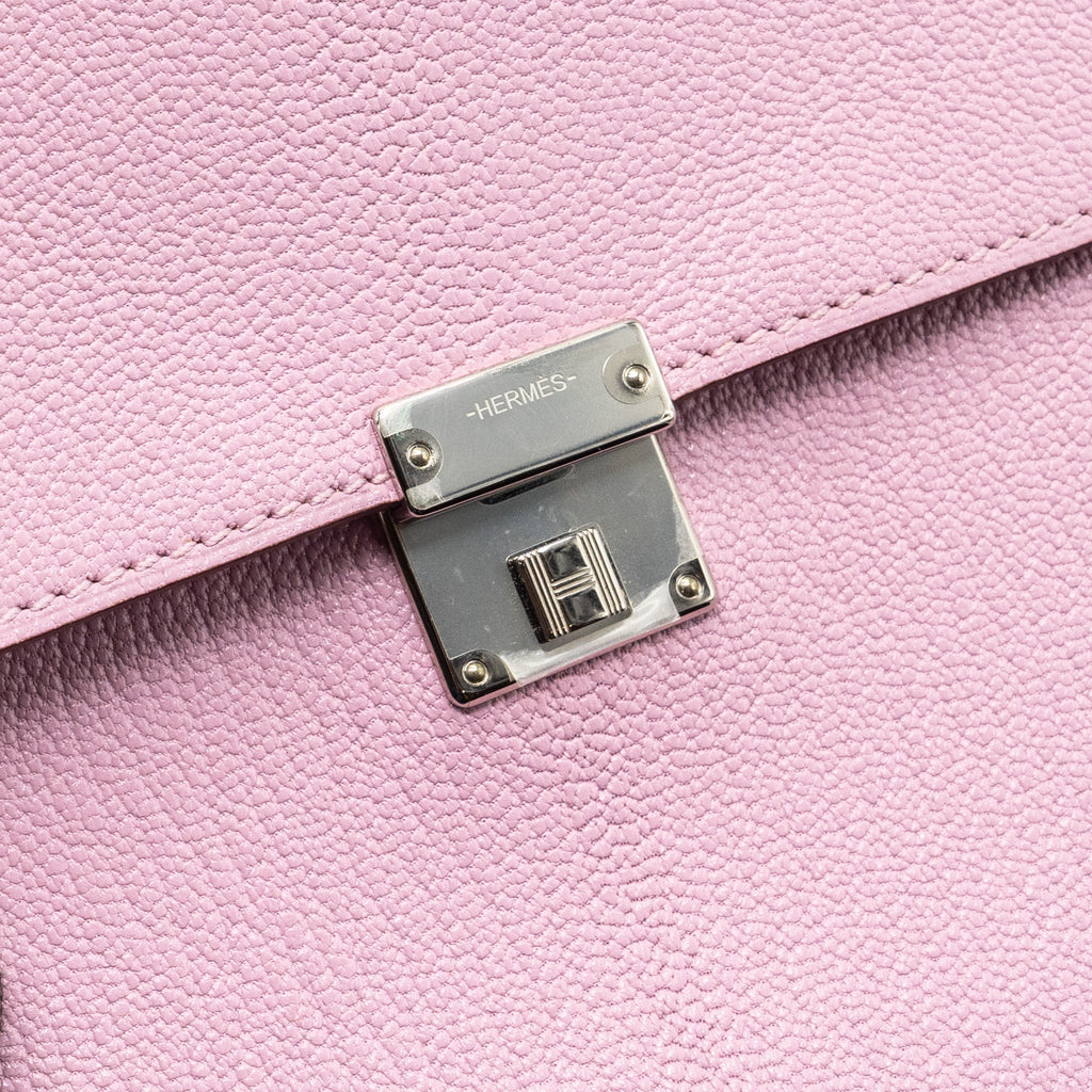 HERMES CLIC 16 WALLET MYSORE LEATHER X9 MAUVE SYLVESTRE SHW