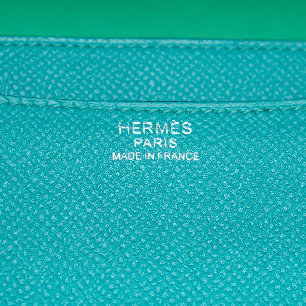 HERMES CONSTANCE 24 EPSOM 7F BLUE PAON/6W MENTHE ENAMEL HARDWARE