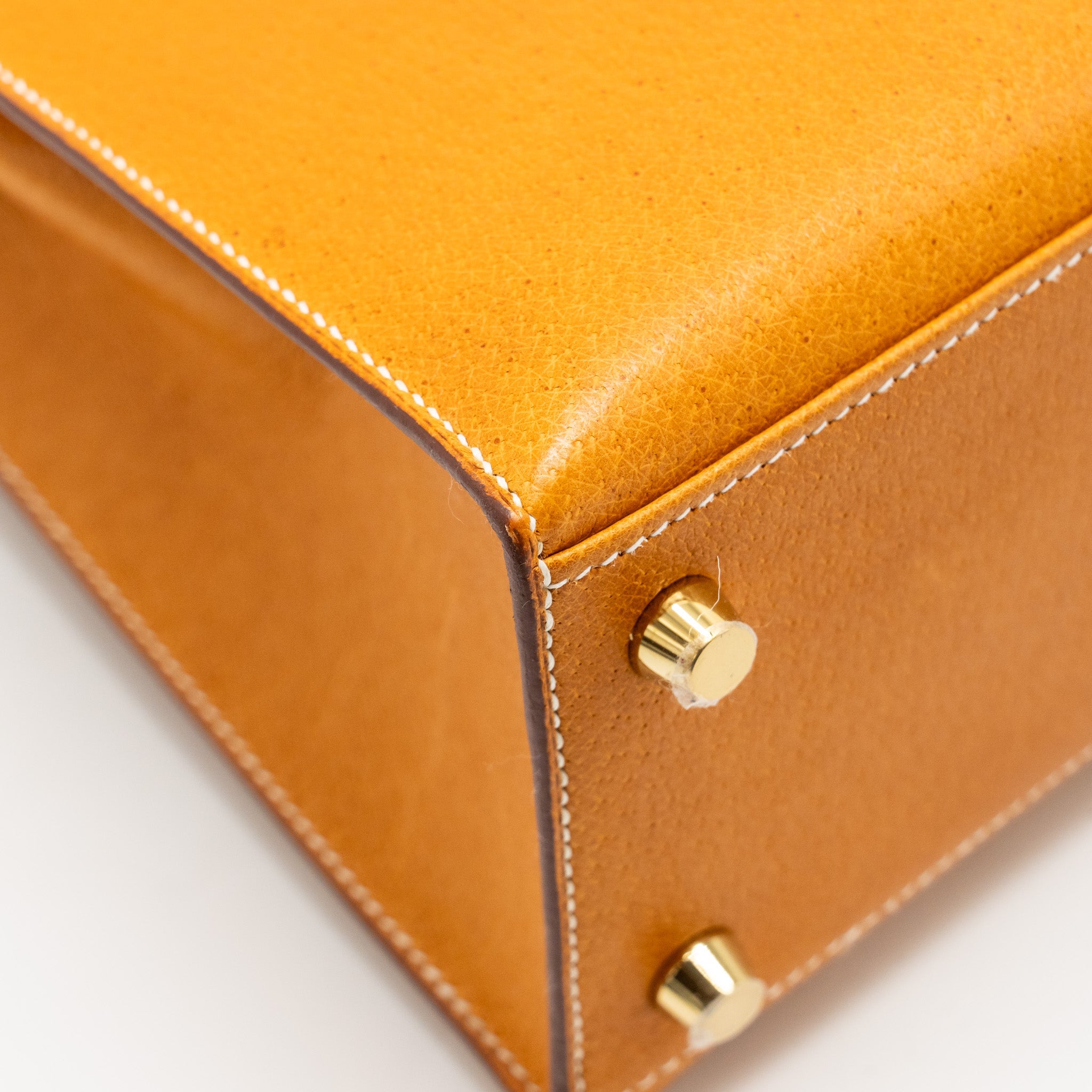 HERMES KELLY 25 PEAU DE PORC TOFFEE GHW