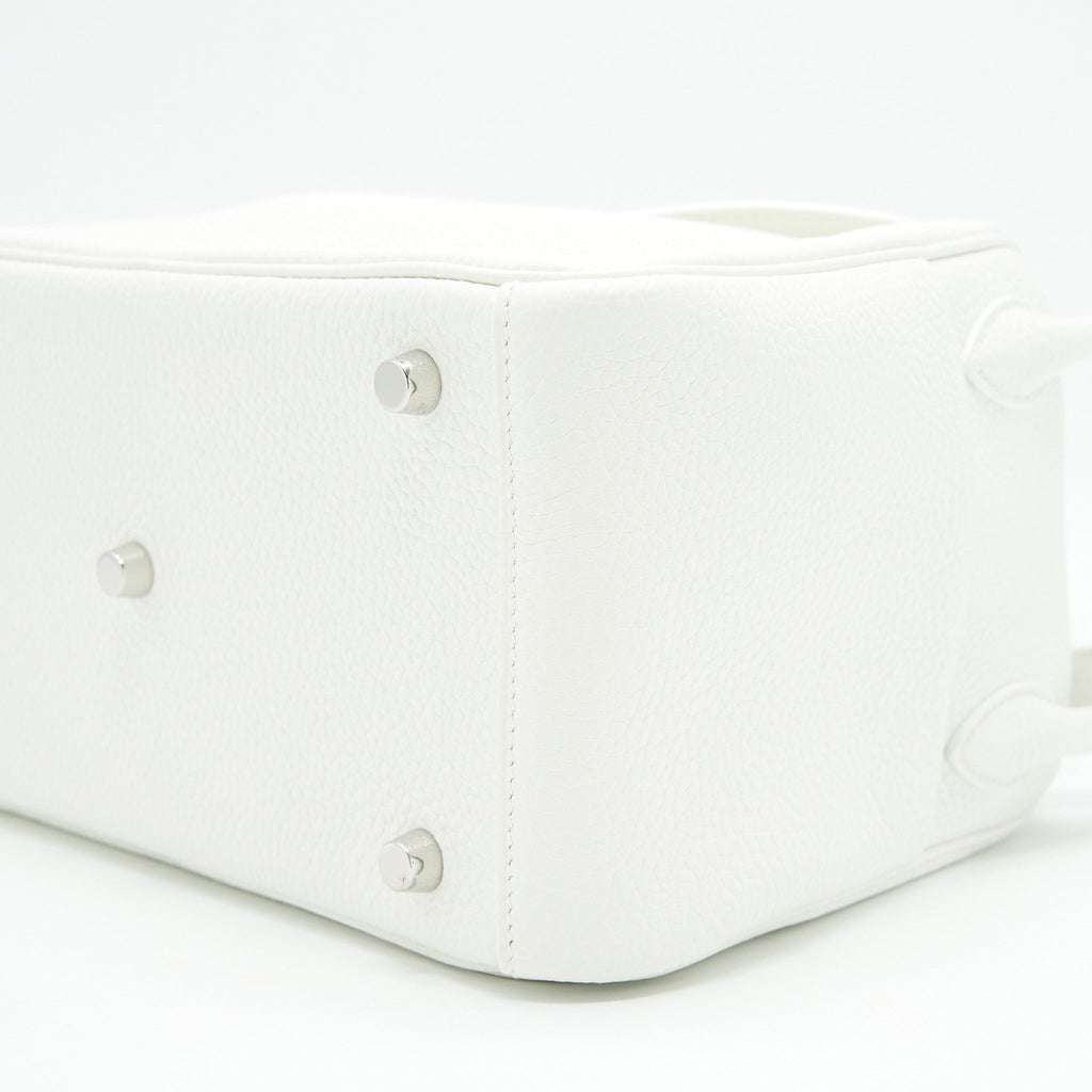 HERMES LINDY 26 CLEMENCE LEATHER BLANC WITH SHW