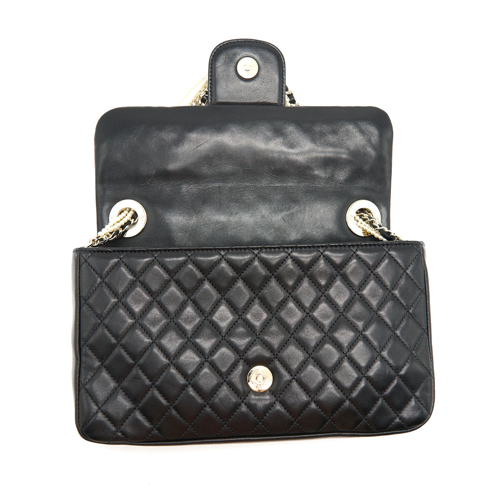 CHANEL WESTMINSTER SHOULDER BAG LAMBSKIN BLACK LGHW