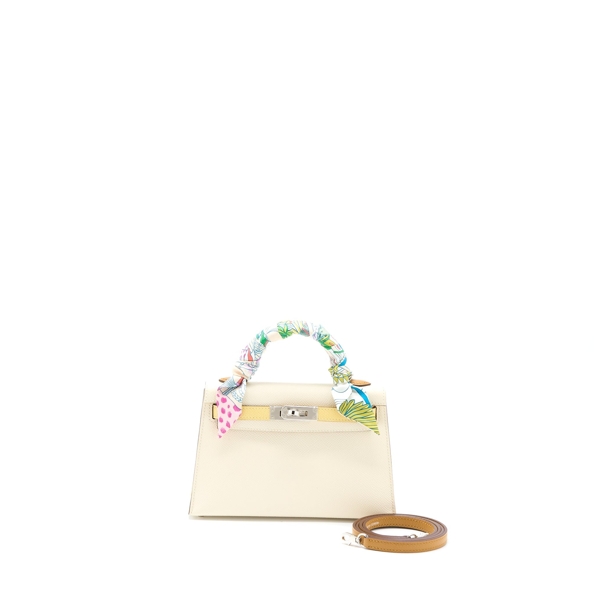 HERMES MINI KELLY II EPSOM NATA/SESAME/JAUNE POUSSIN SHW