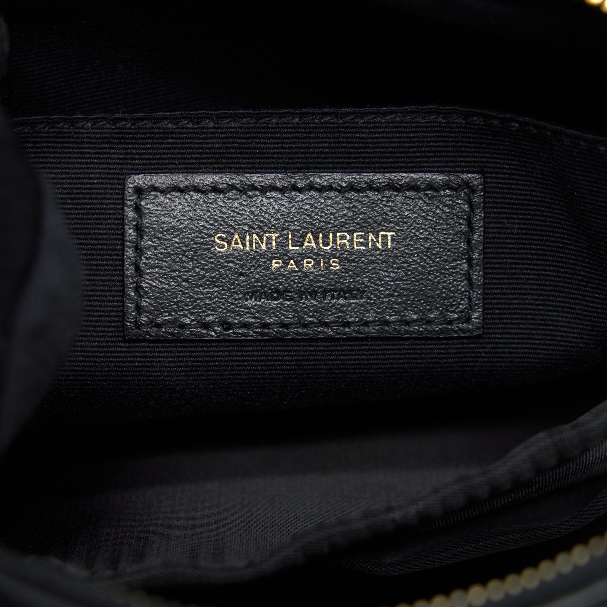 SAINT LAURENT/ YSL LOU CAMERA BAG CALFSKIN BLACK GHW