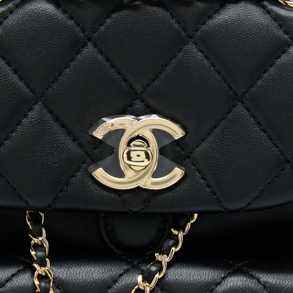 CHANEL DUMA MINI BACKPACK BLACK LGHW (MICROCHIP)