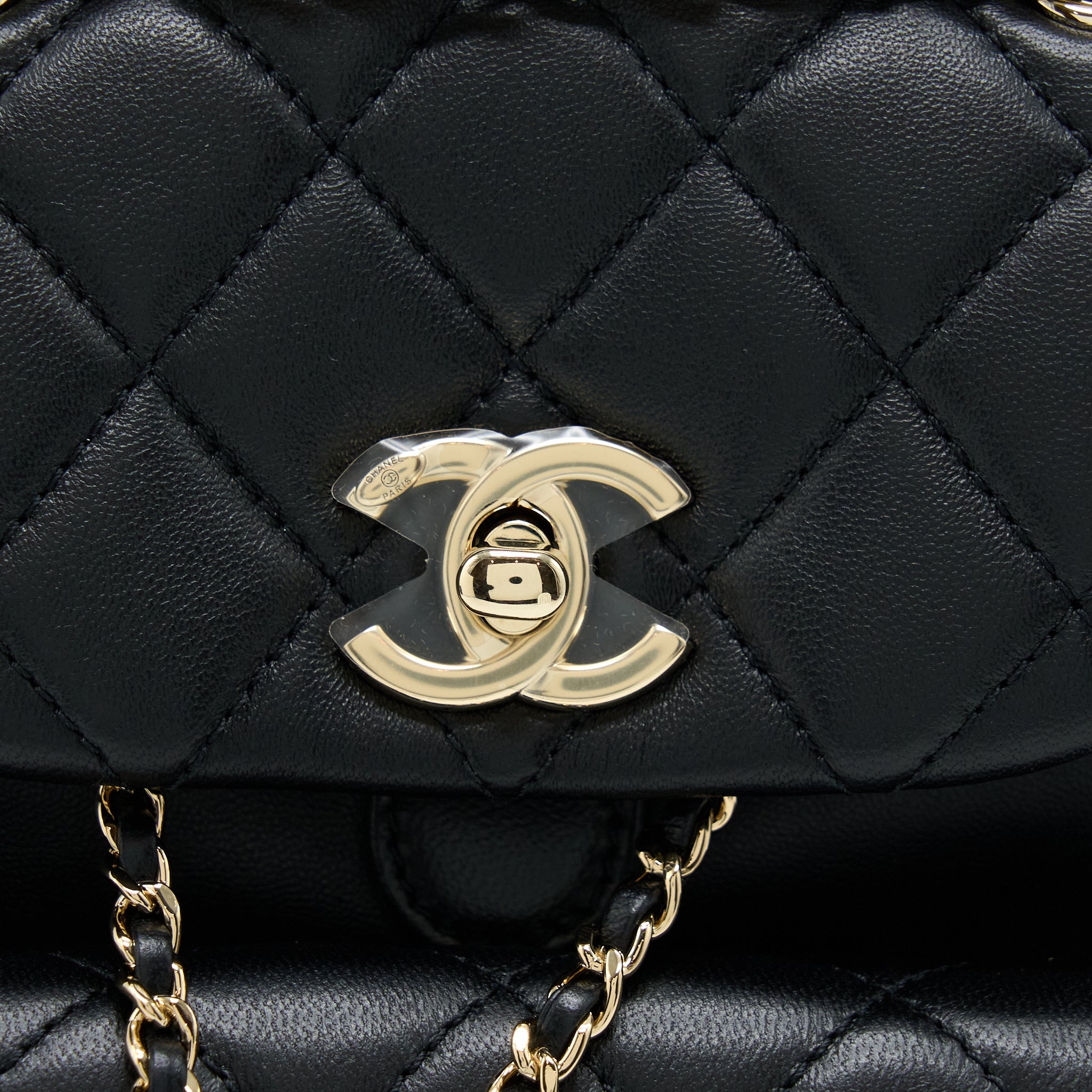 CHANEL DUMA MINI BACKPACK BLACK LGHW (MICROCHIP)