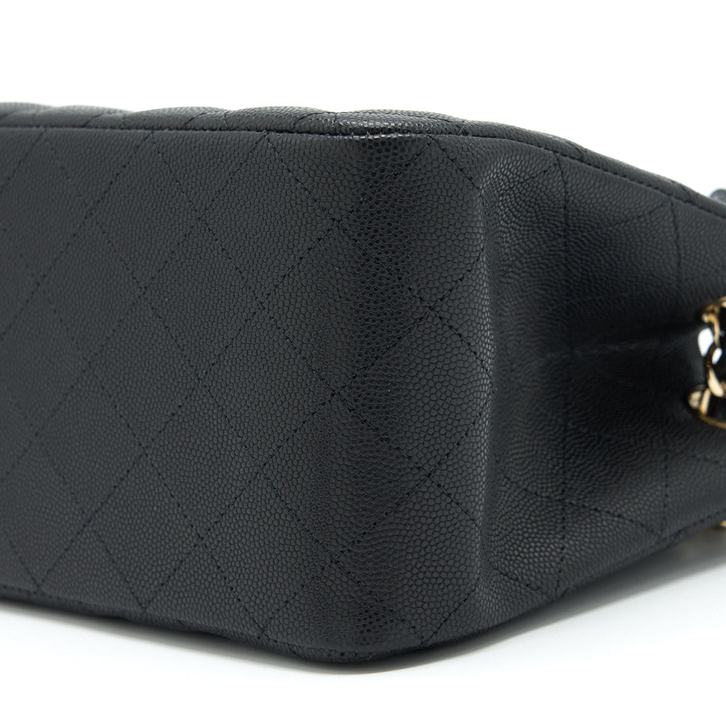 CHANEL 22S BUCKET BAG CAVIAR BLACK LGHW (MICROCHIP)