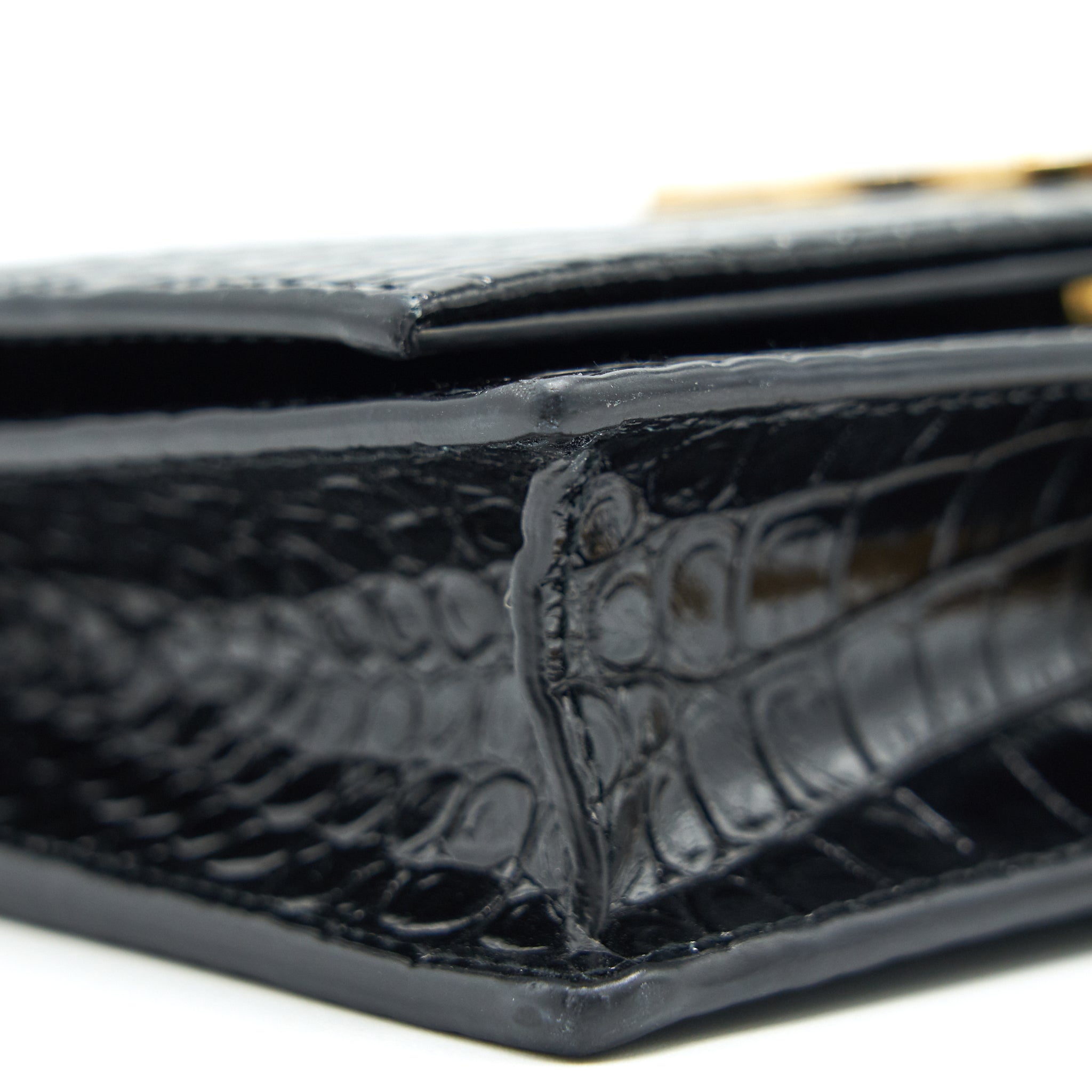 SAINT LAURENT /YSL KATE SMALL CHAIN WALLET WITH TASSEL BLACK GHW