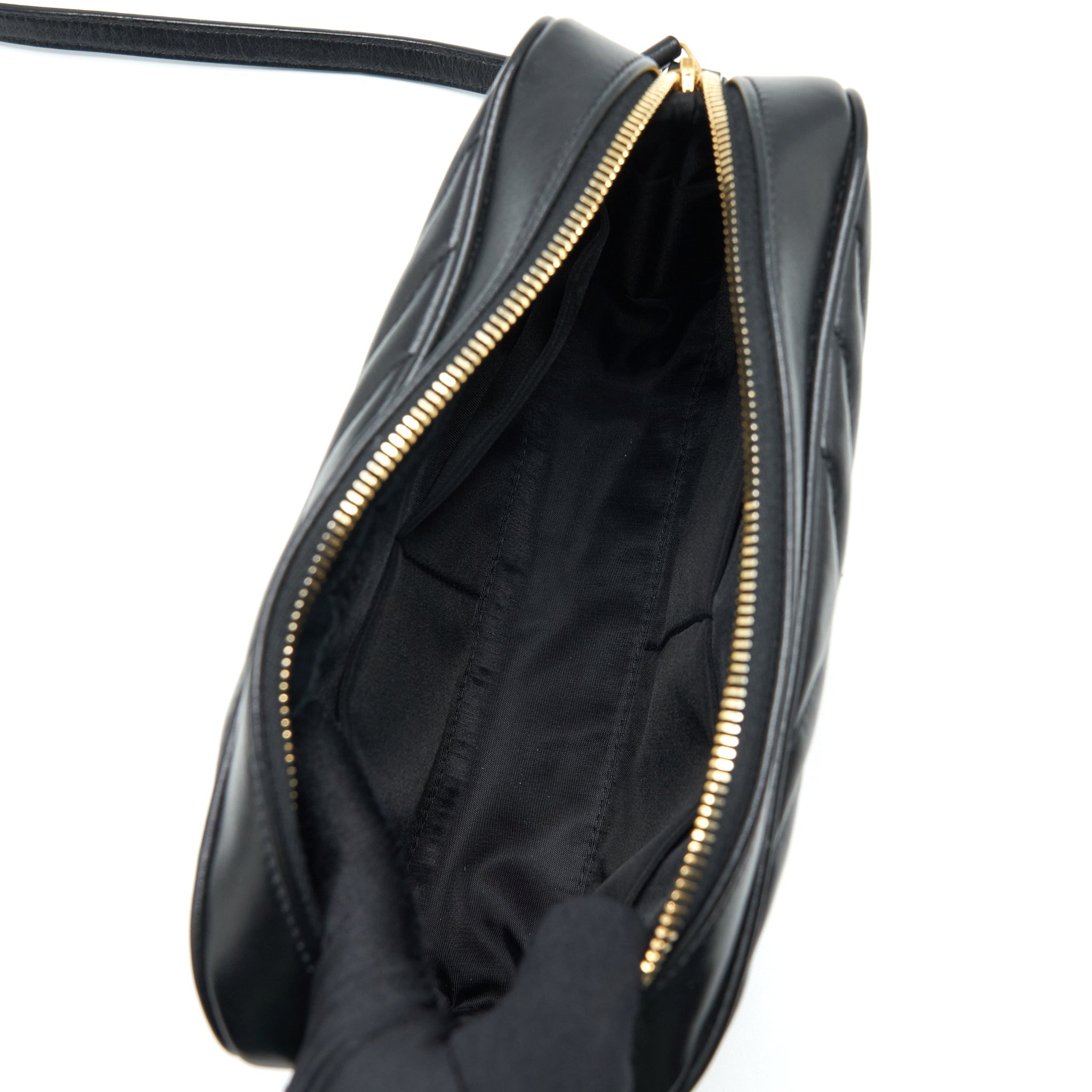 SAINT LAURENT/ YSL LOU CAMERA BAG CALFSKIN BLACK GHW
