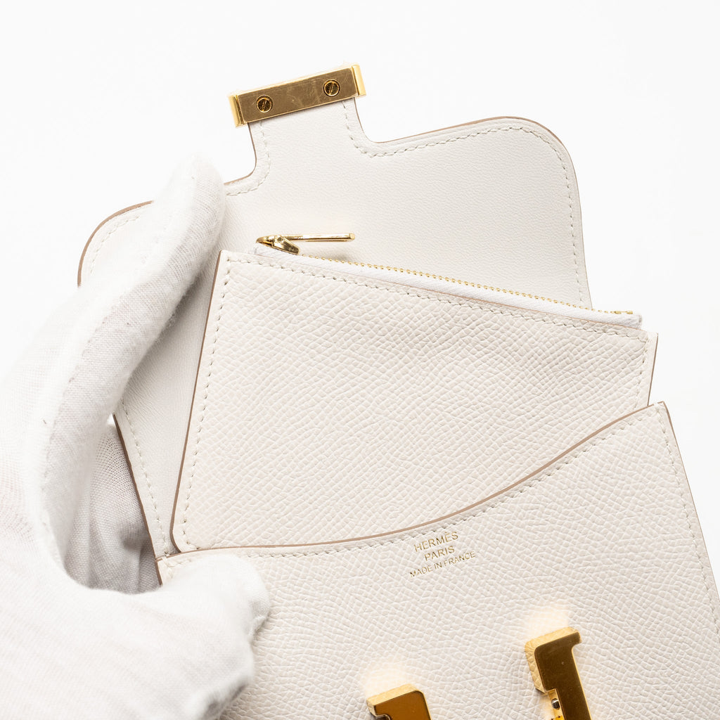HERMES CONSTANCE SLIM EPSOM GRIS PALE GHW