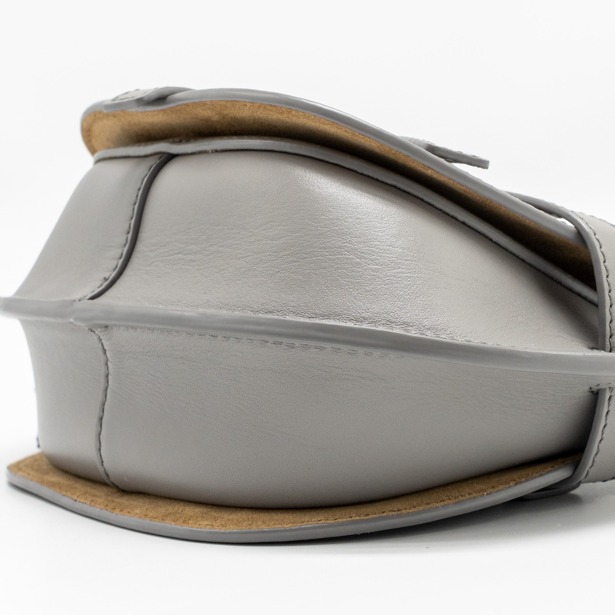 LOEWE MINI GATE DUAL BAG SOFT CALFSKIN WITH JACQUARD STRAP GREY SHW