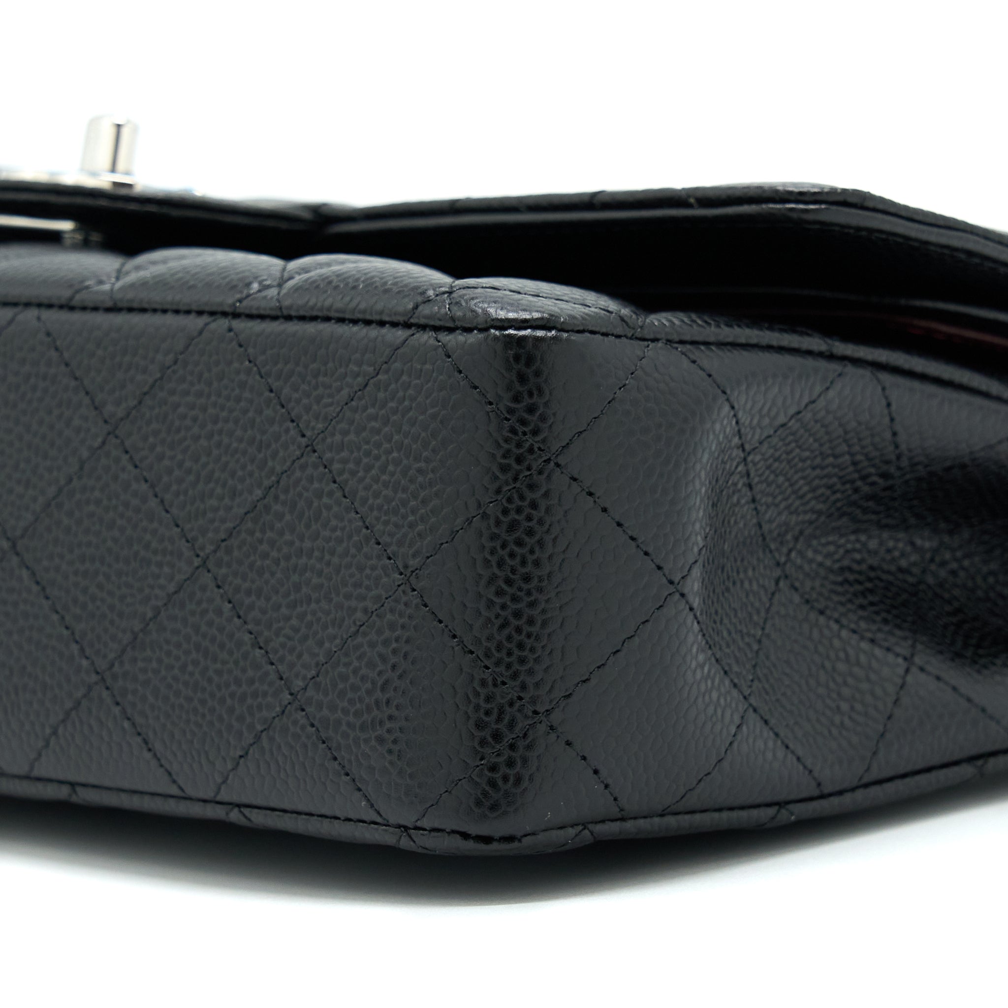 CHANEL CLASSIC DOUBLE FLAP BAG CAVIAR BLACK SHW