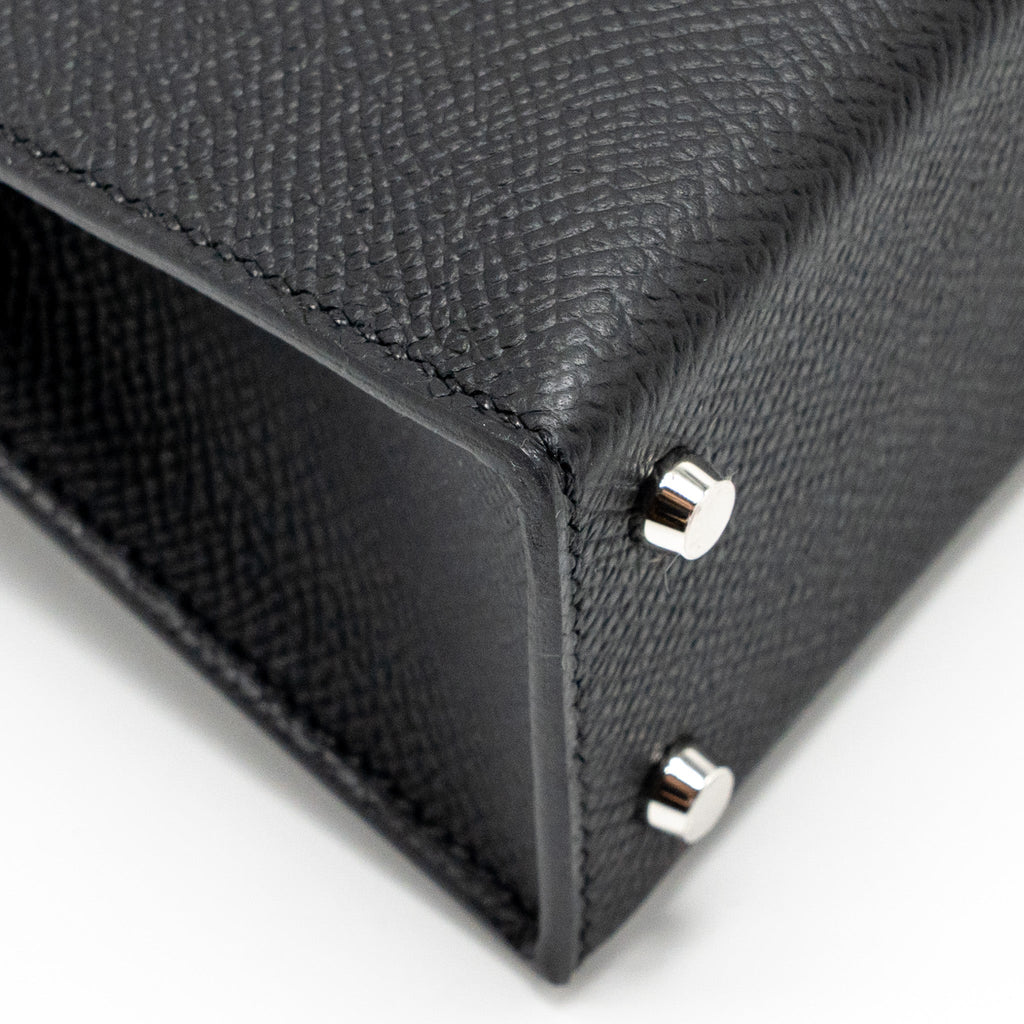 HERMES MINI KELLY II SPECIAL ORDER EPSOM BLACK SHW