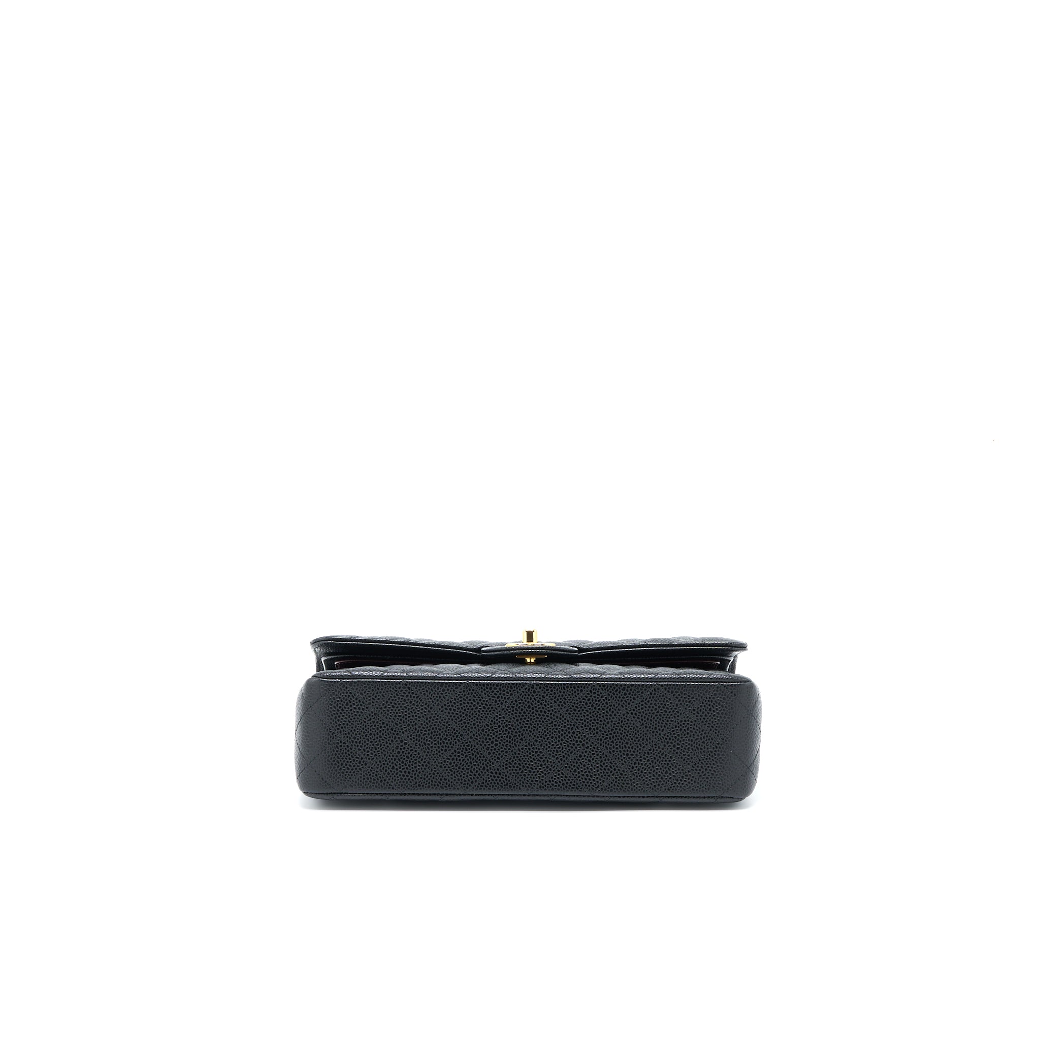 CHANEL MEDIUM CLASSIC DOUBLE FLAP BAG CAVIAR BLACK GHW
