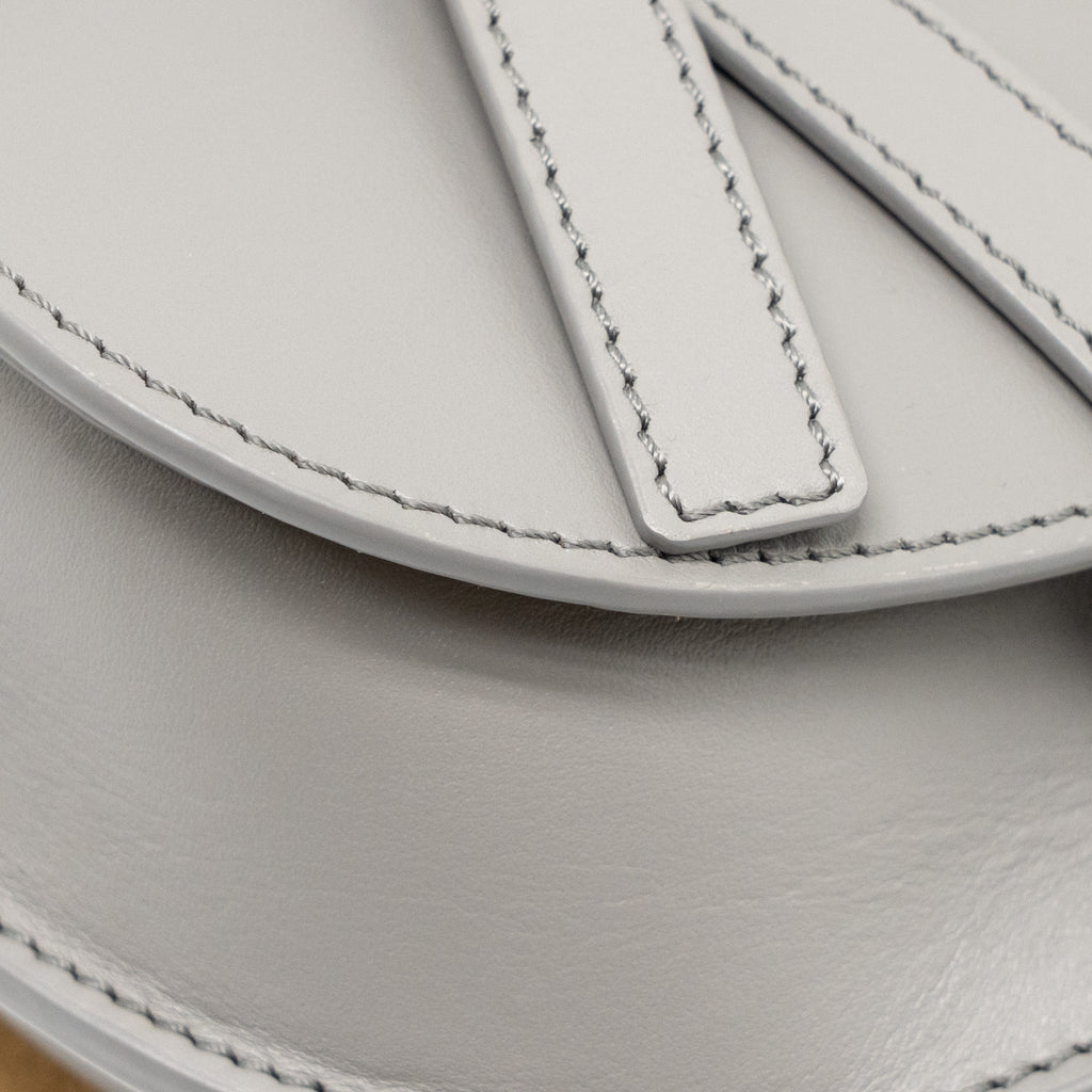 LOEWE MINI GATE DUAL BAG SOFT CALFSKIN WITH JACQUARD STRAP GREY SHW