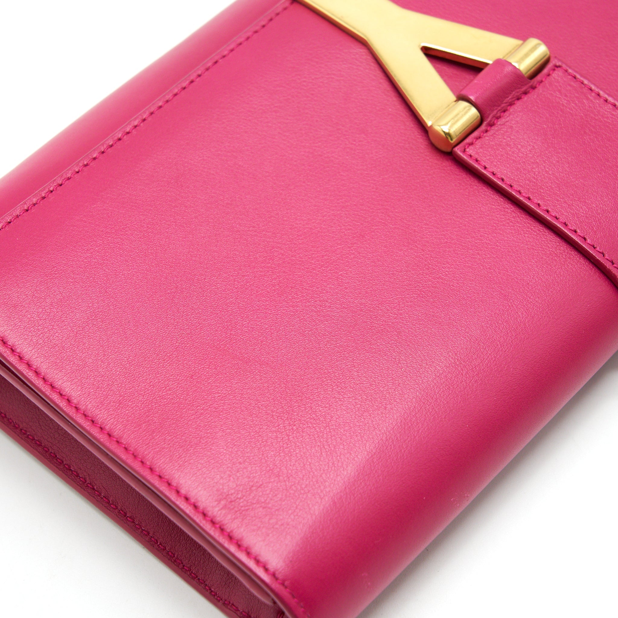 SAINT LAURENT YSL CLUTCH IN FUCHSIA