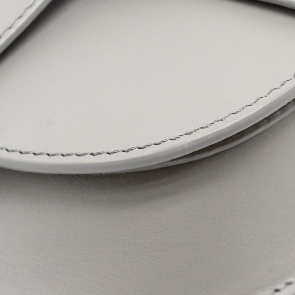 LOEWE MINI GATE DUAL BAG SOFT CALFSKIN WITH JACQUARD STRAP GREY SHW