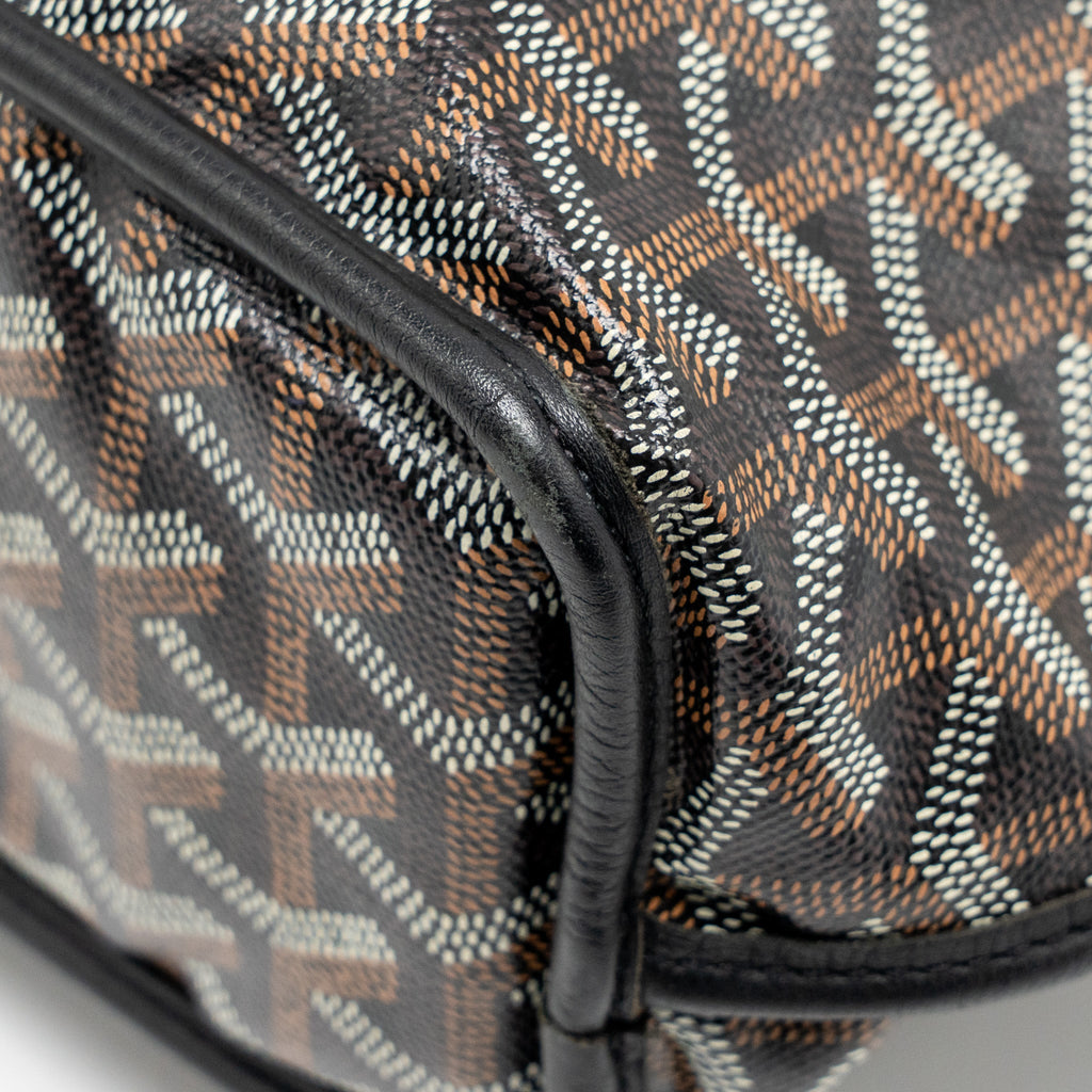 GOYARD MINI ANJOU TOTE GOYARDINE CANVAS/ CALFSKIN BLACK SHW