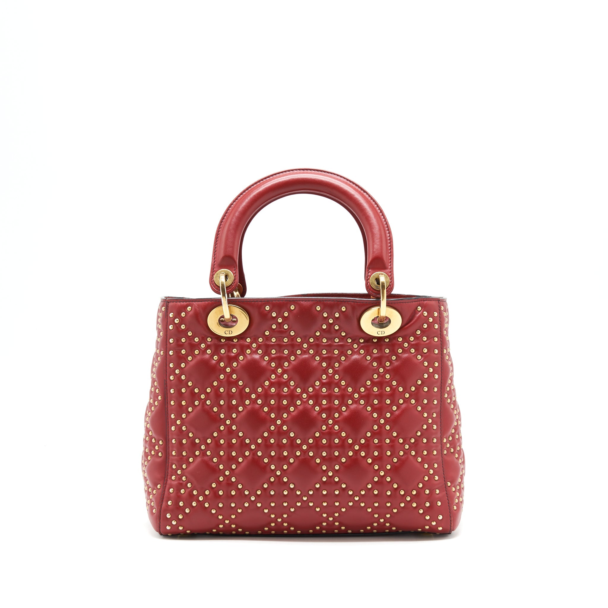 DIOR STUDDED LADY DIOR RED GHW