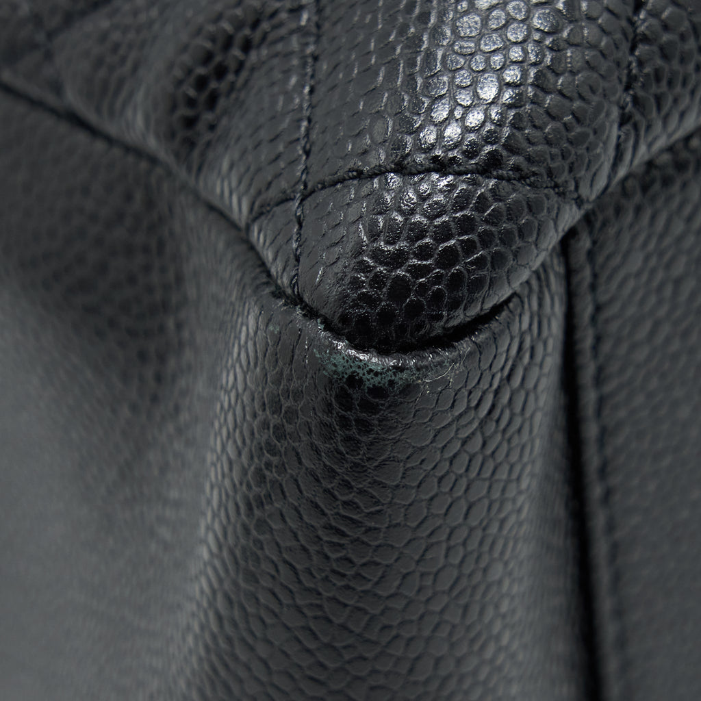 CHANEL GRAND SHOPPING TOTE BAG CAVIAR BLACK SHW