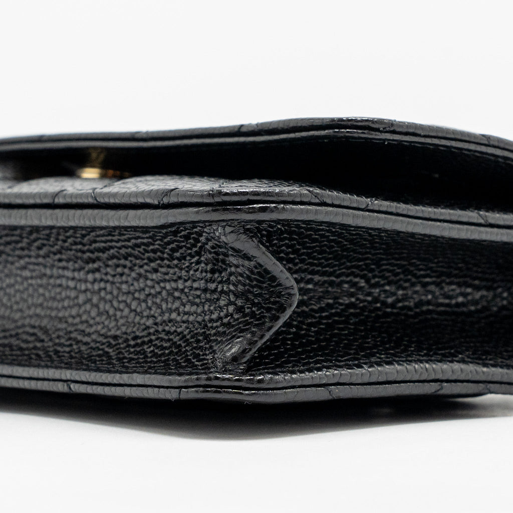 CHANEL CLASSIC WALLET ON CHAIN CAVIAR BLACK GHW(MICROCHIP)