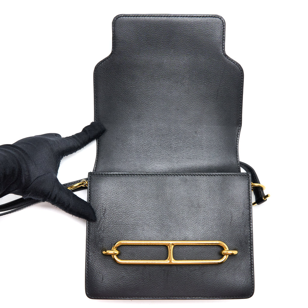 HERMES MINI ROULIS EVERCOLOR BLACK GHW