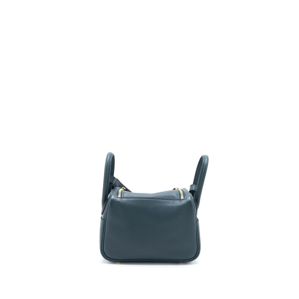 HERMES MINI LINDY SWIFT V0 VERT ROUSSEAU GHW