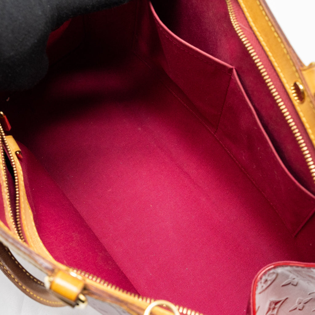LOUIS VUITTON VERNIS BREA MM BAG MONOGRAM PATENT ROSE INDIAN GHW