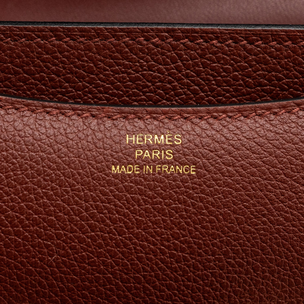 HERMES MINI CONSTANCE EVERCOLOUR ROUGE H GHW