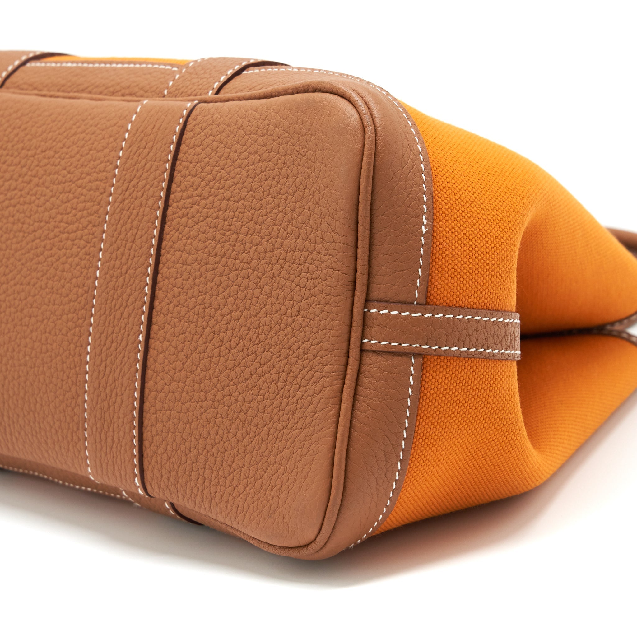 HERMES GARDEN PARTY CANVAS 30 ABRICOT / GOLD SHW