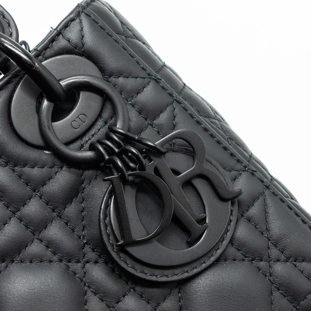 DIOR MINI LADY DIOR CALFSKIN SO BLACK