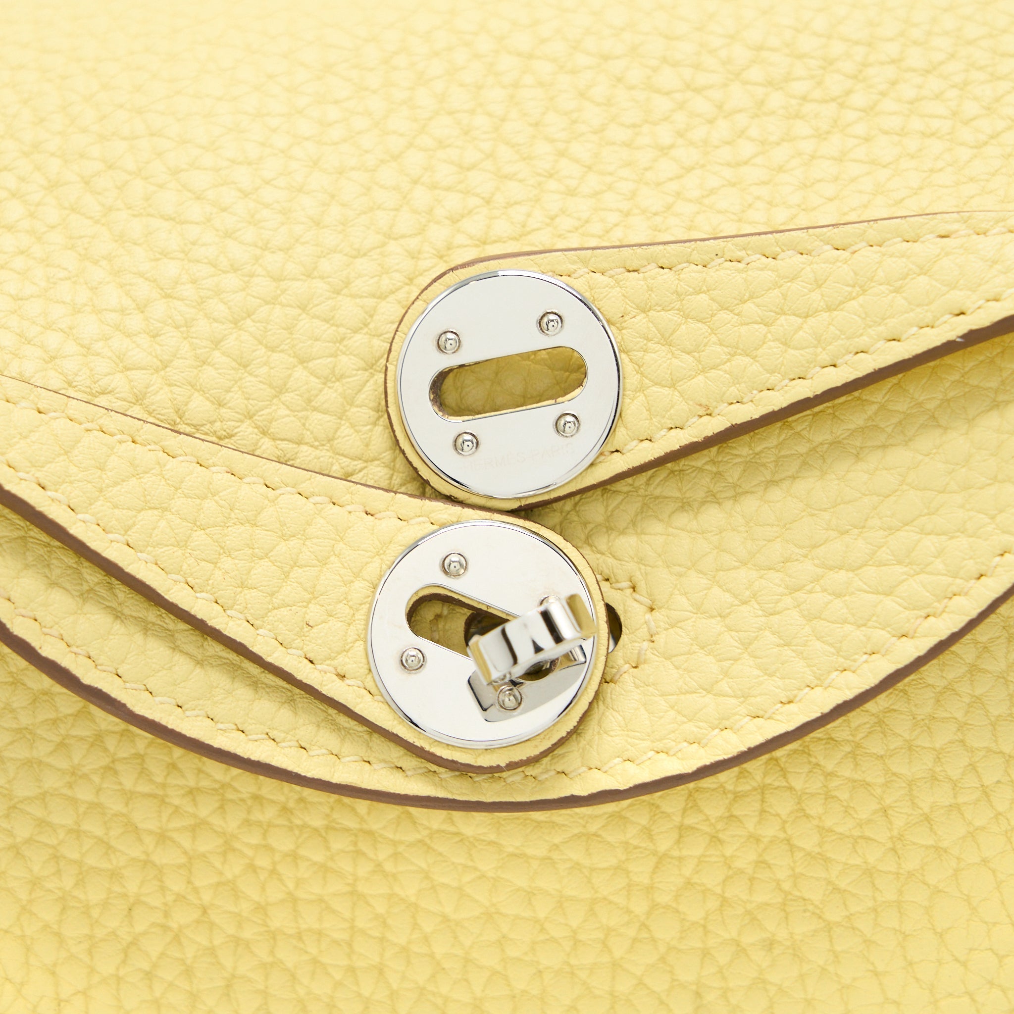 HERMES MINI LINDY CLEMENCE 1Z JAUNE POUSSIN SHW