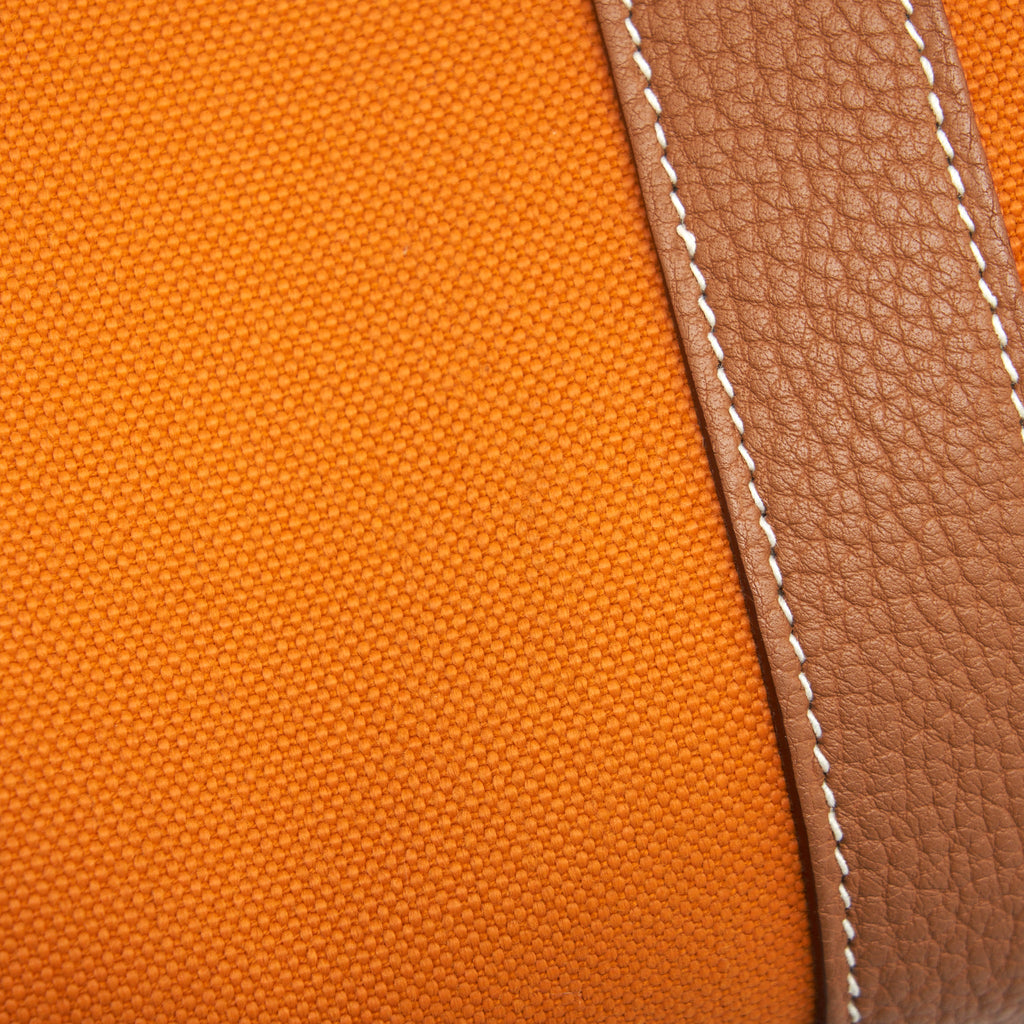 HERMES GARDEN PARTY CANVAS 30 ABRICOT / GOLD SHW