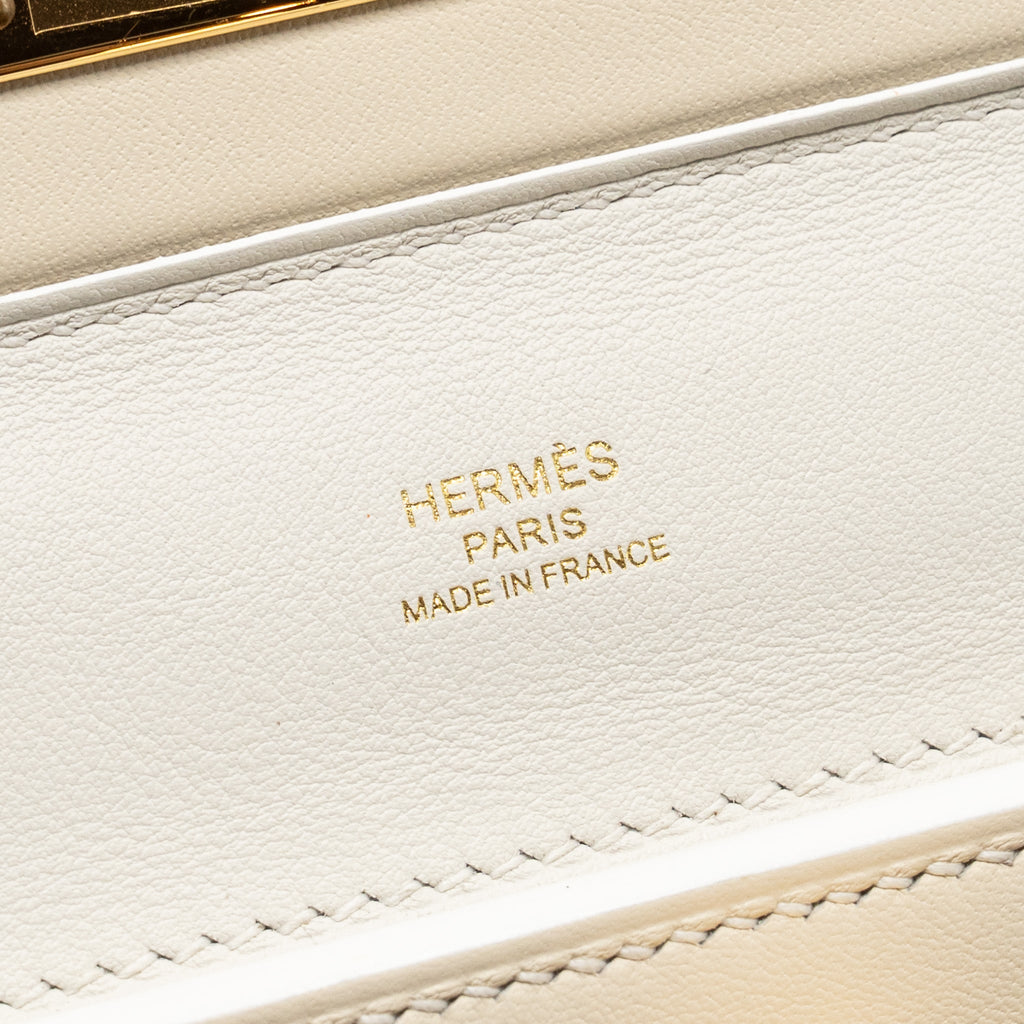 HERMES MINI 2424 24/24-21 BAG EVERCOLOR/SWIFT BLANC/NATA GHW