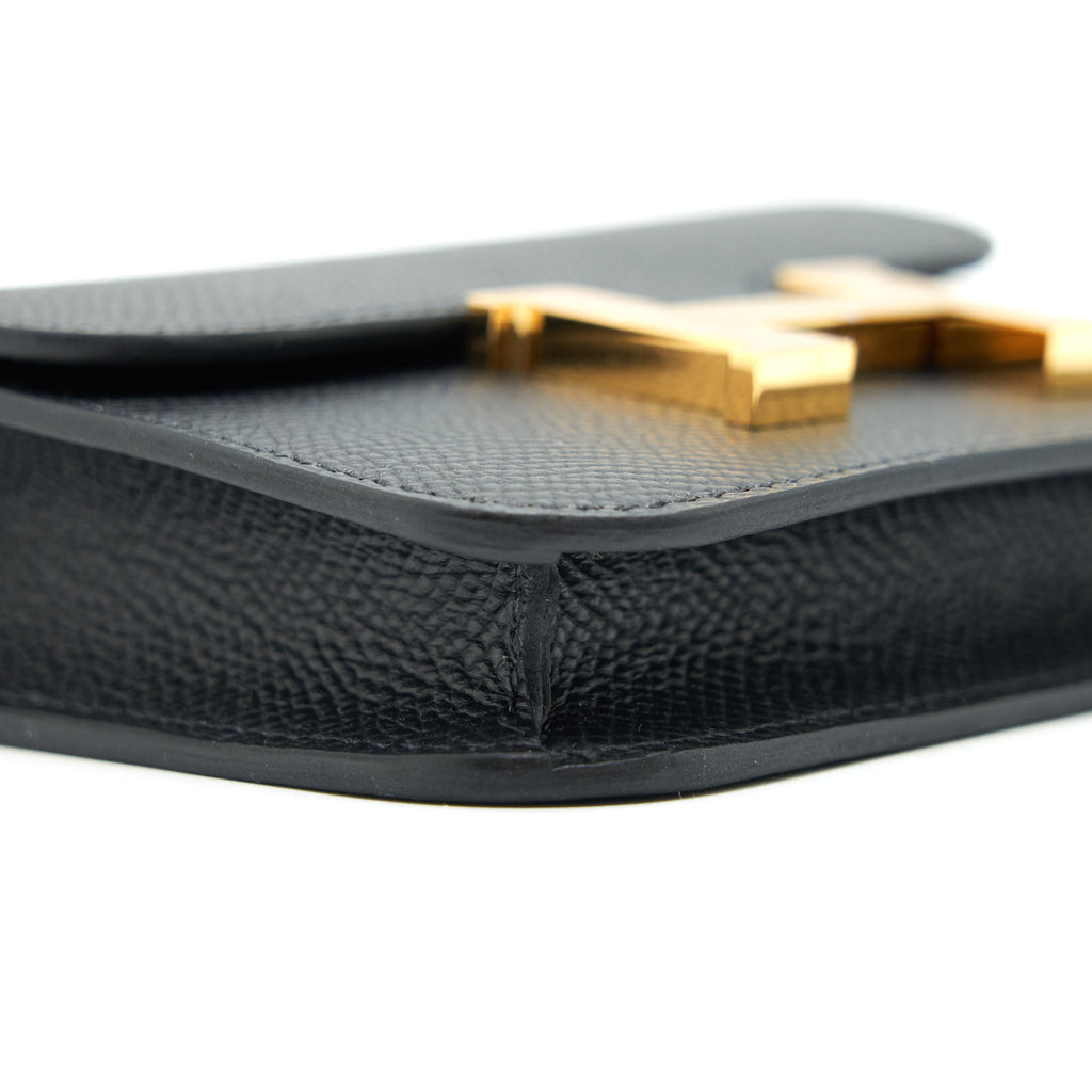 HERMES CONSTANCE SLIM WALLET EPSOM NOIR GHW