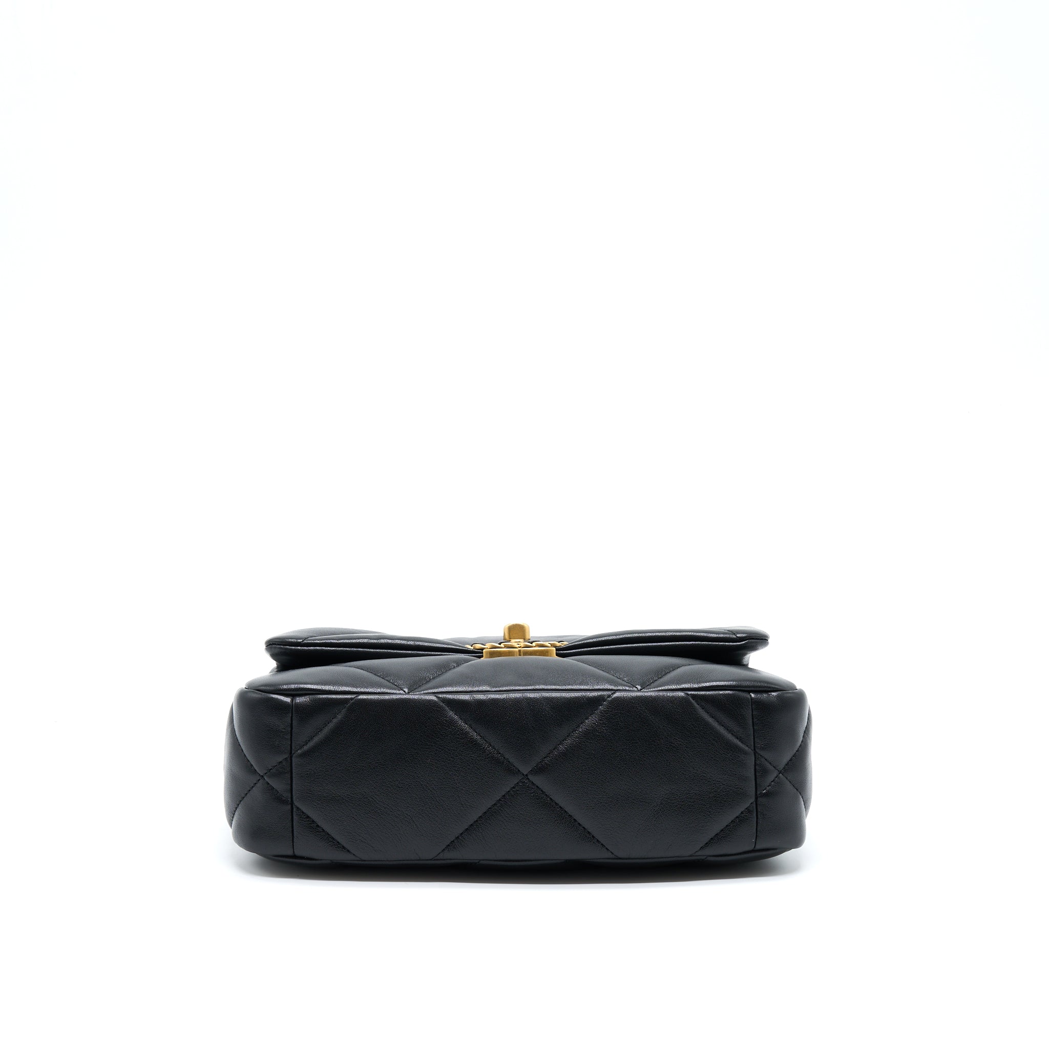 CHANEL SMALL 19 BAG LAMBSKIN BLACK WITH MULTICOLOUR HARDWARE (MICROCHIP)