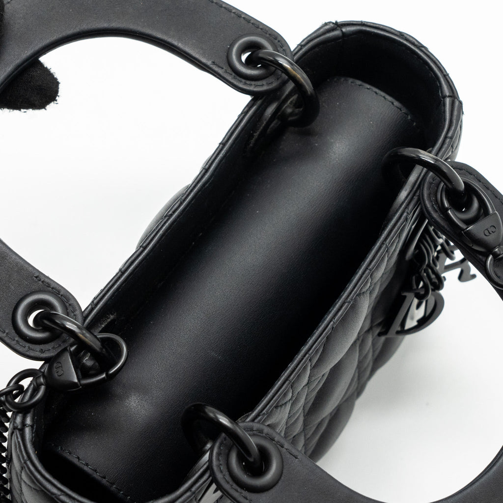 DIOR MINI LADY DIOR CALFSKIN SO BLACK
